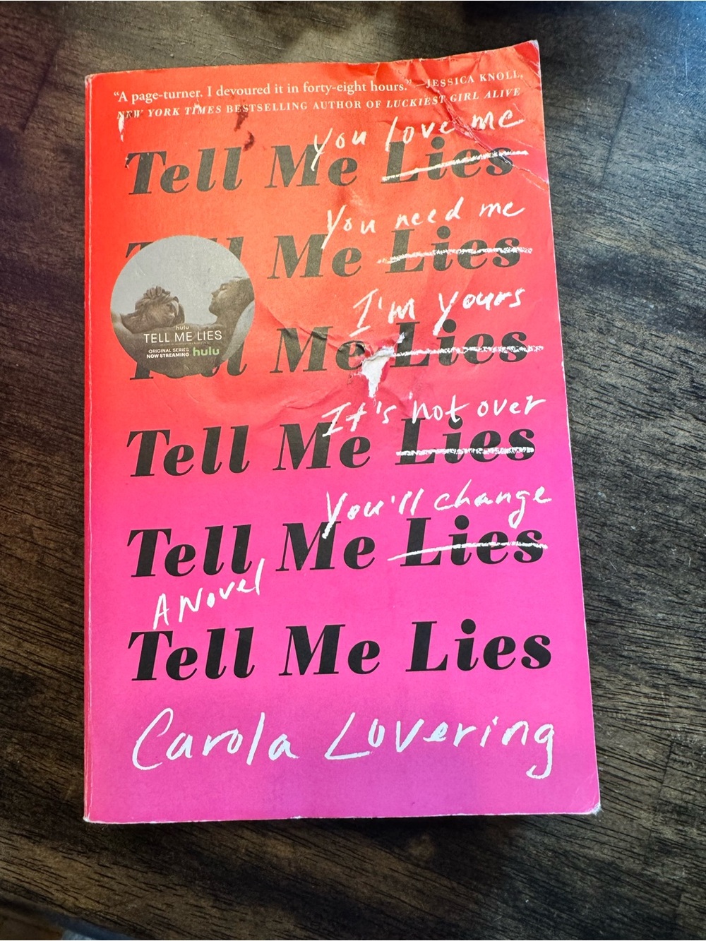 Tell Me Lies Carola Lovering Paperback Hulu Series Novel